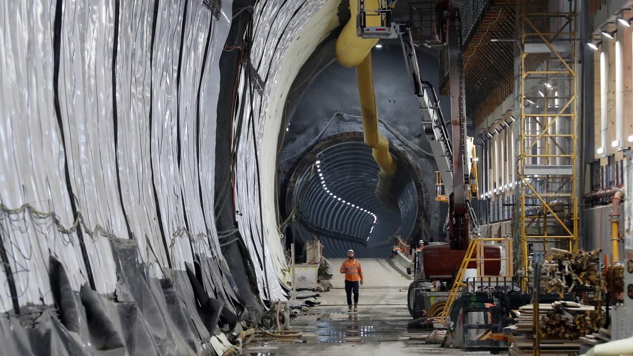 Four tunnel boring machines have finished work on the Metro Tunnel. Picture: NCA NewsWire / David Crosling