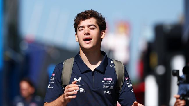 Franco Colapinto was all smiles as he entered the paddock in Imola. (Photo by Clive Rose/Getty Images)