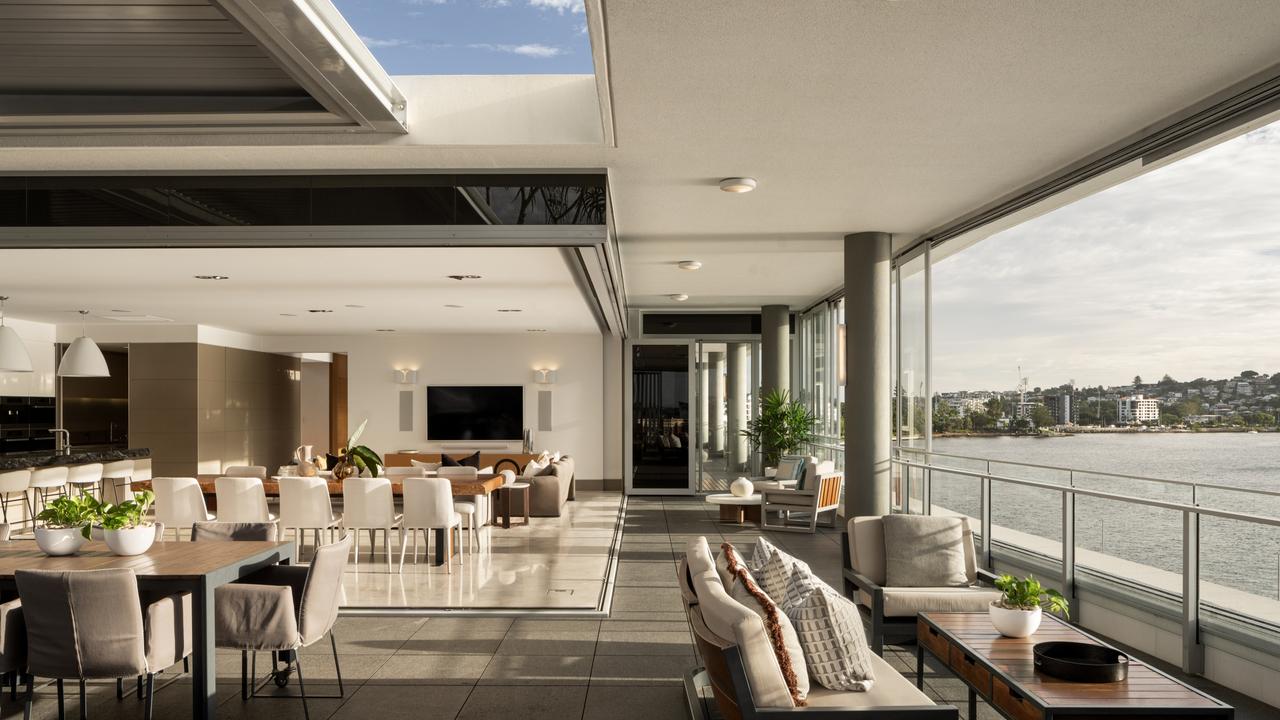 This penthouse at 250/1 Newstead Tce, Newstead, was listed with $20m price hopes.