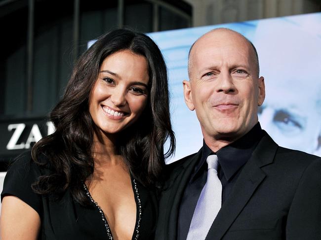 Bruce Willis with his wife, Emma Heming. Picture: Getty Images