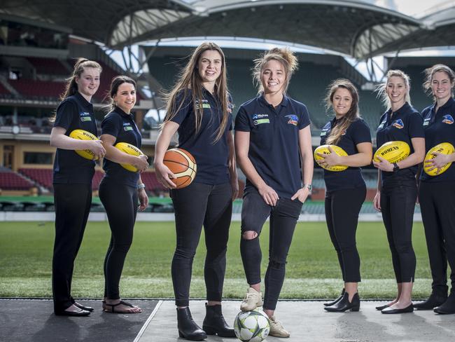 Crows (L-R) Sarah Allan, Jessica Sedunary, Anne Hatchard, Jenna McCormick, Deni Varnhagen and Rachel Killan