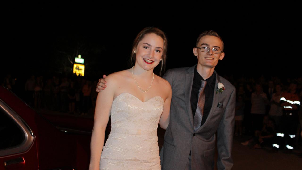 Holly Weyman-Jones and Tim Brumpton at the St John's Formal in Roma.