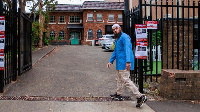 Abu Ousayd pictured outside the Al Madina Dawah Centre, Bankstown. Picture: Justin Lloyd.