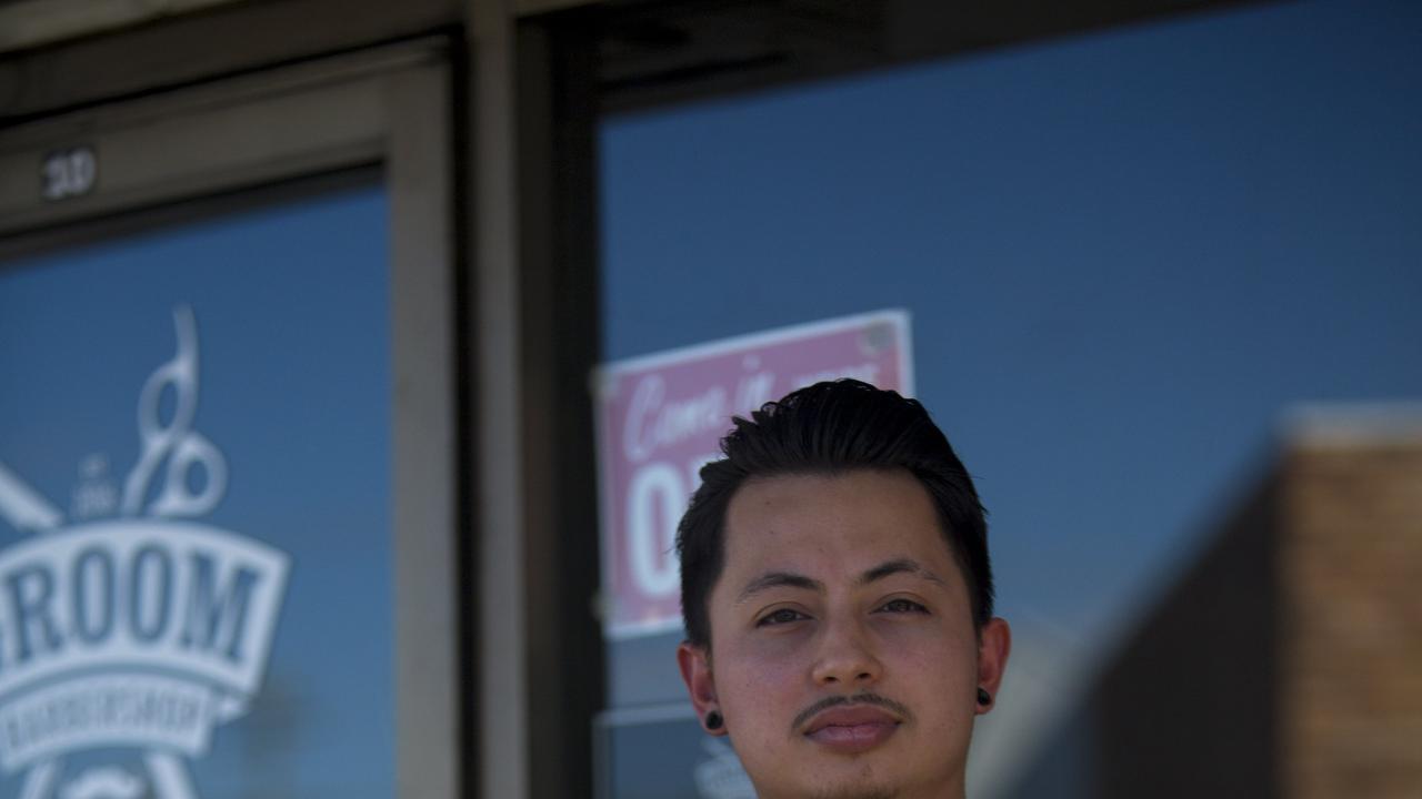 Groom Barbershop owner Miguel Krzywdzinski.