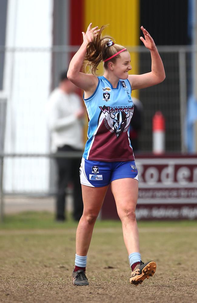 Jorja Kirsopp-Cole booted three goals for Modewarre.