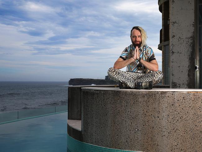 Fred Schebesta at his other pad, the $16m Coogee Castle. Picture: Jane Dempster/The Australian.