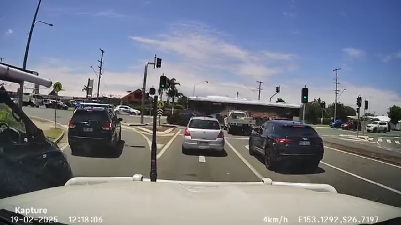 WATCH: Bus allegedly runs red light, cleans up car