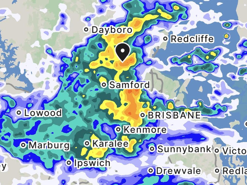 The rain radar at 2am, when some of the most intense rain fell overnight.