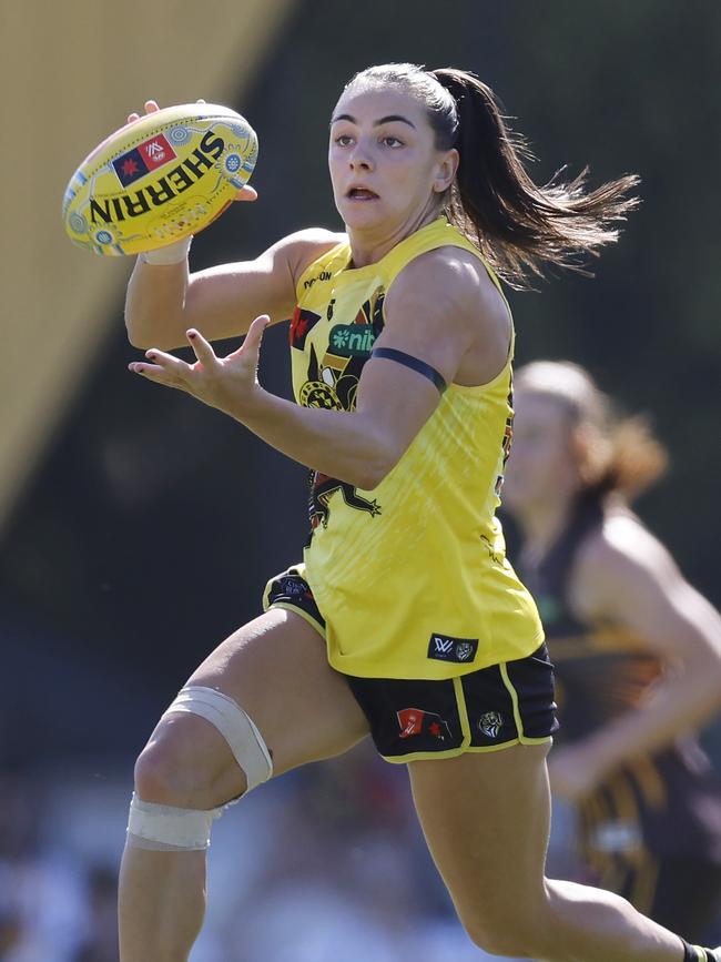 Fish also fell in love with the way Mon Conti plays Australian rules football Picture: Michael Klein