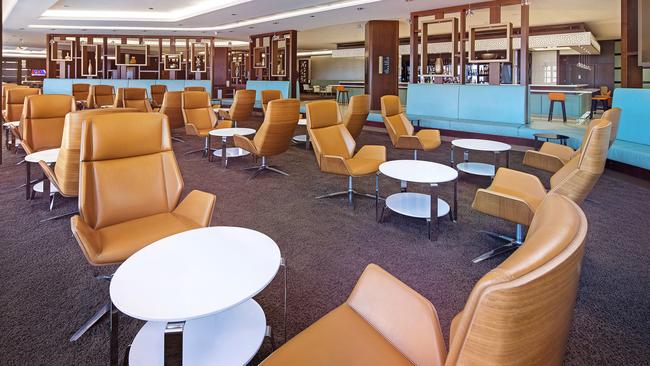 Etihad's Abu Dhabi business class lounge.