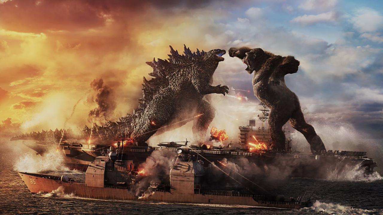 Godzilla battles Kong in the action adventure “Godzilla VS. Kong,” a Warner Bros Pictures and Legendary Pictures release. Picture: Warner Bros Pictures and Legendary Pictures