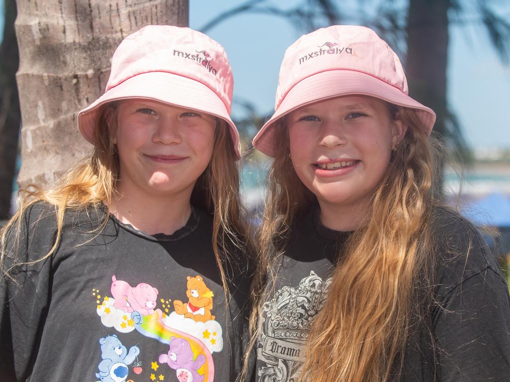 Ellie Burns and Tia Burns at Motorcycle Beach Races at Grasstree Beach Sunday 27 August 2023 Picture: Michaela Harlow