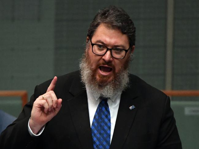 Nationals member for Dawson George Christensen makes his valedictory speech in the House of Representatives at Parliament House in Canberra, Thursday, March 31, 2022. (AAP Image/Mick Tsikas) NO ARCHIVING