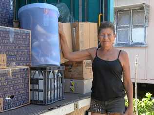 ON THEIR WAY: Wendy Hughes sent 36 boxes of donations to Townsville to help out those affected by the recent floods. Picture: Geordi Offord