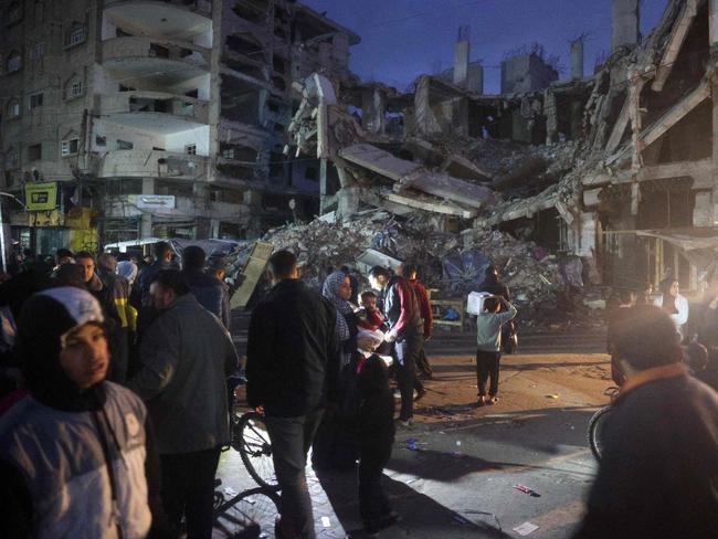 The streets of Gaza are full once more but the devastation is evident. Picture: AFP.