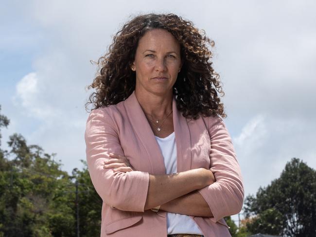 07-10-2023 -Rochelle Hicks at the construction site of the Coffs Harbour bypass on Tuesday. Picture: Liam Mendes / The Australian