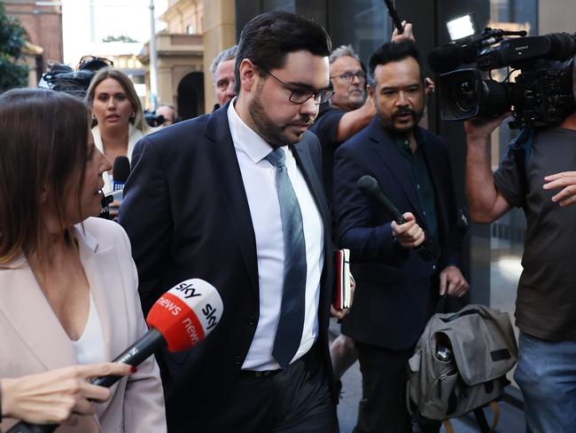 Bruce Lehrmann leaves court following Justice Michael Lee’s judgement. Picture: Don Arnold/Getty Images