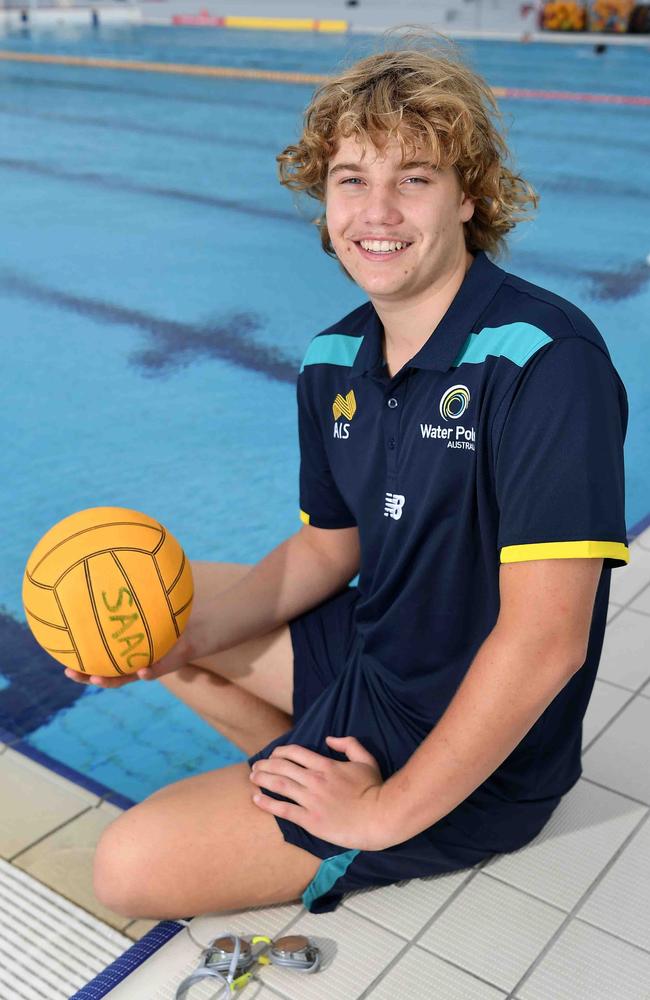 Smith Connors has been selected in Australian Youth/Cadet water polo squad. Picture: Patrick Woods.