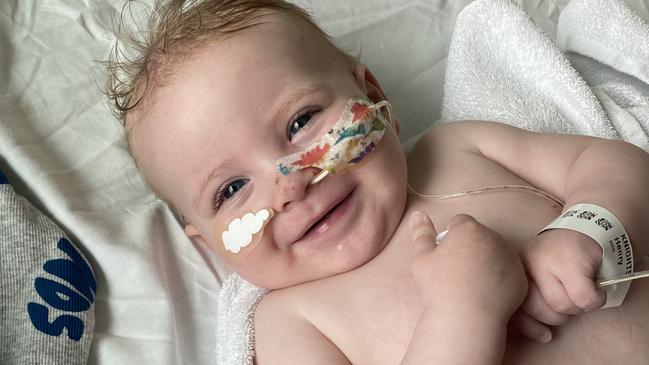 Henry suffered severe heart and breathing problems caused by RSV. Picture: Supplied