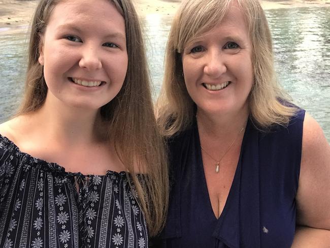 Natalie Boyce and her mum. Picture: Deborah Hamilton