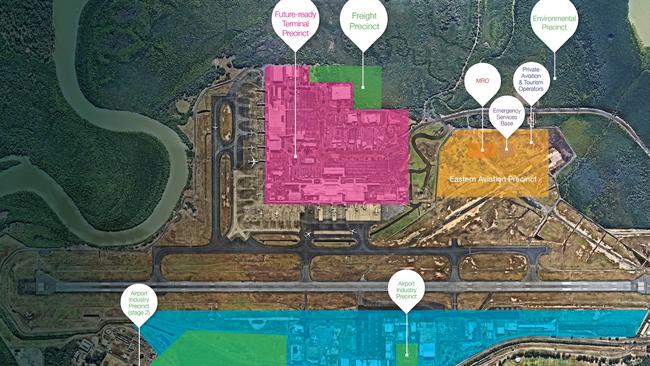 A map of Cairns Airport and the new precinct project. Image: Supplied