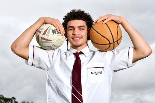 Haizyn Mellars as a school student - he was a Qld under-18 basketball representative Picture, John Gass