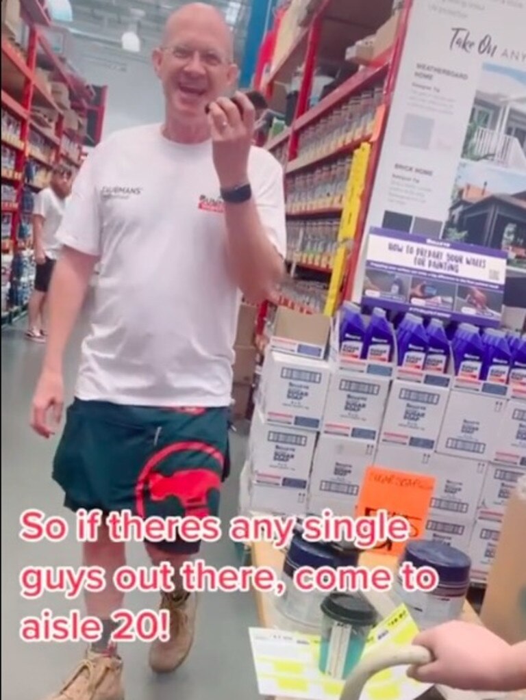 A Bunnings employee helped one woman in her quest for a boyfriend.