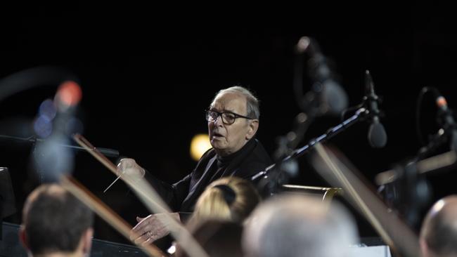 Ennio Morricone in a scene from the film