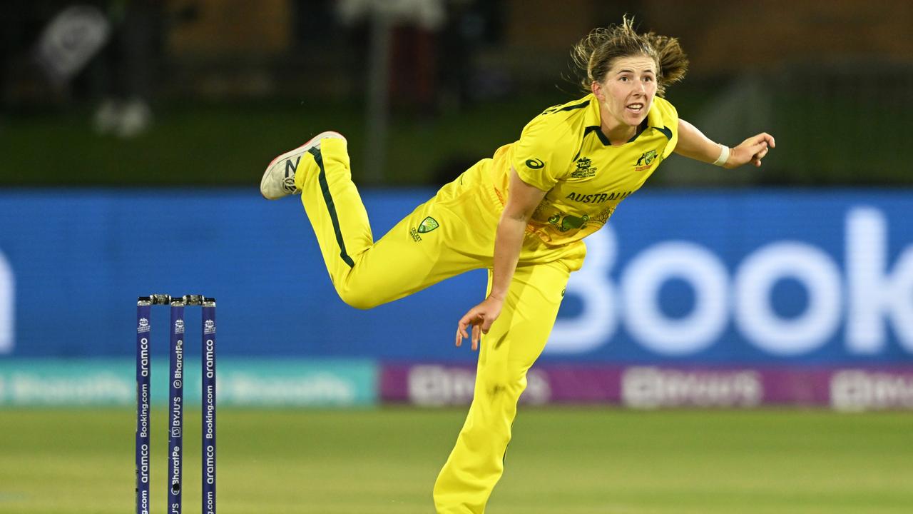 Georgia Wareham bowled Australia to victory. Picture: Mike Hewitt/Getty Images