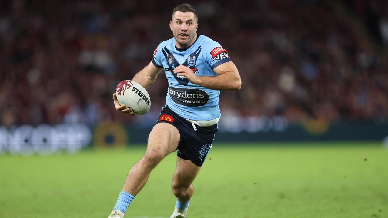 NSWÃ&#149;s James Tedesco. Queensland vs New South Wales for game 2 of the State of Origin Series at Suncorp Stadium. Pic Peter Wallis