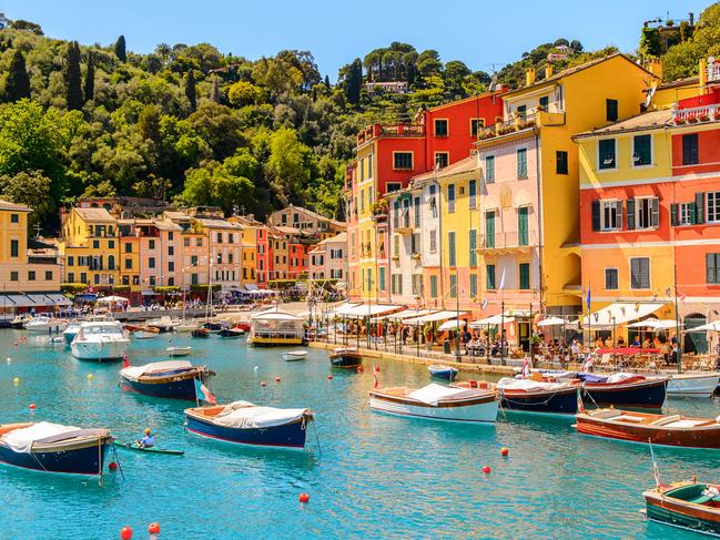 PORTOFINO, ITALY - MAY 4, 2016: Picturesque harbor of Portofino, an Italian fishing village, Genoa province, Italy. A vacation resort with celebrity and artistic visitors.Portofino ItalyPhoto - ShutterstockEscape 12 Feb  2023