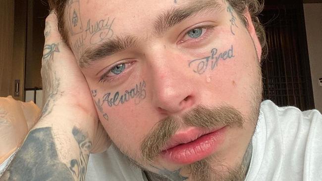 Post Malone explains bizarre face tattoos