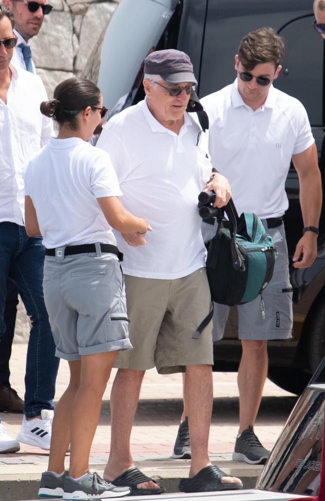 De Niro was seen boarding the yacht in Italy. Picture: Backgrid.