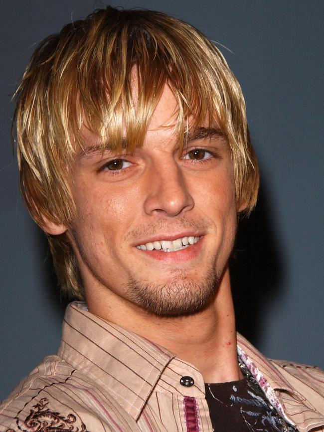 Aaron Carter pictured here in 2006, had a troubled life. Picture: Chris Delmas/AFP