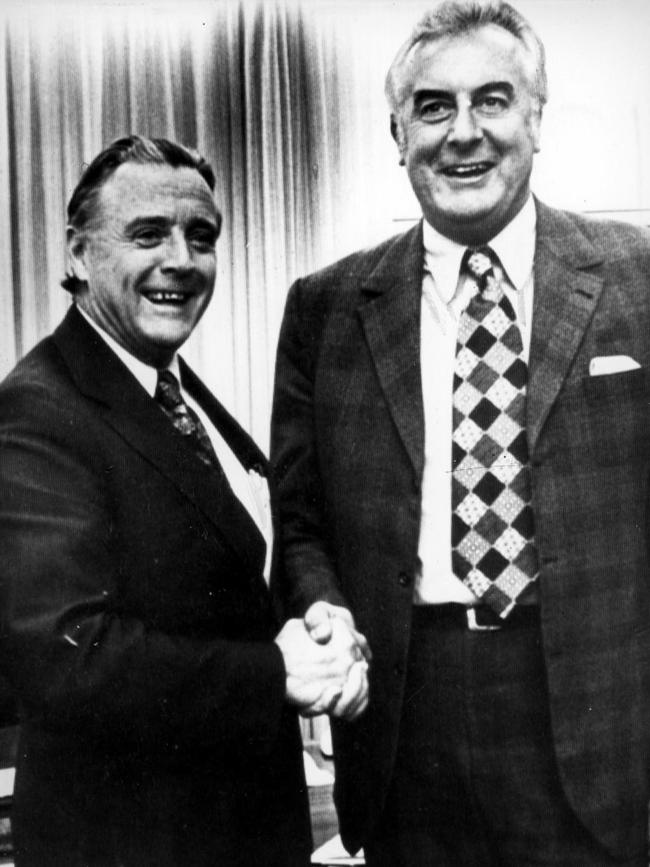 Gough Whitlam with Jim Cairns