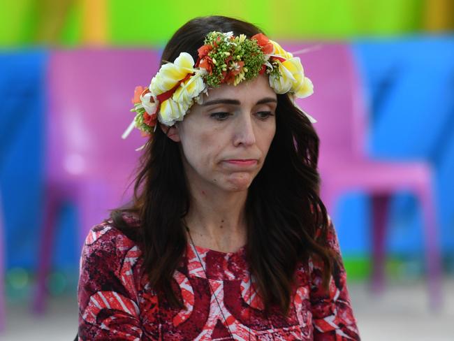 New Zealand's Prime Minister Jacinta Ardern arrives for the Pacific Islands Forum in Funafuti, Tuvalu, Wednesday, August 14, 2019. (AAP Image/Mick Tsikas) NO ARCHIVING