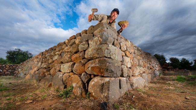 Dry stone wall builder Evan Pierce, who works with Mr Kilsby. Picture: Rob Leeson