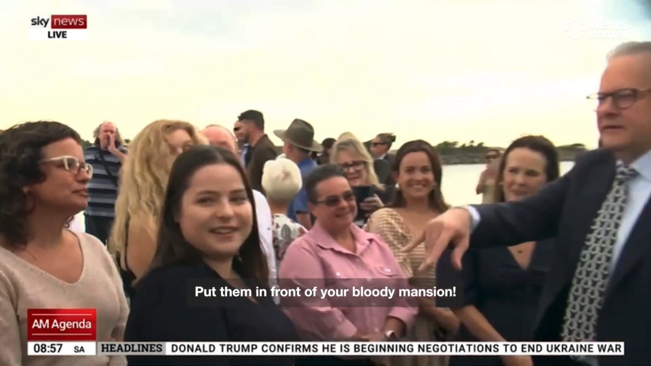 Furious locals berate Albanese over wind farm installations