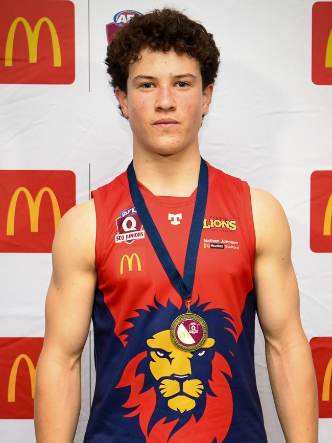 Max Brock of Kedron Lions won the best on ground award for the Under 17 Boys Div 2 in the SEQJ competition. Picture: Supplied