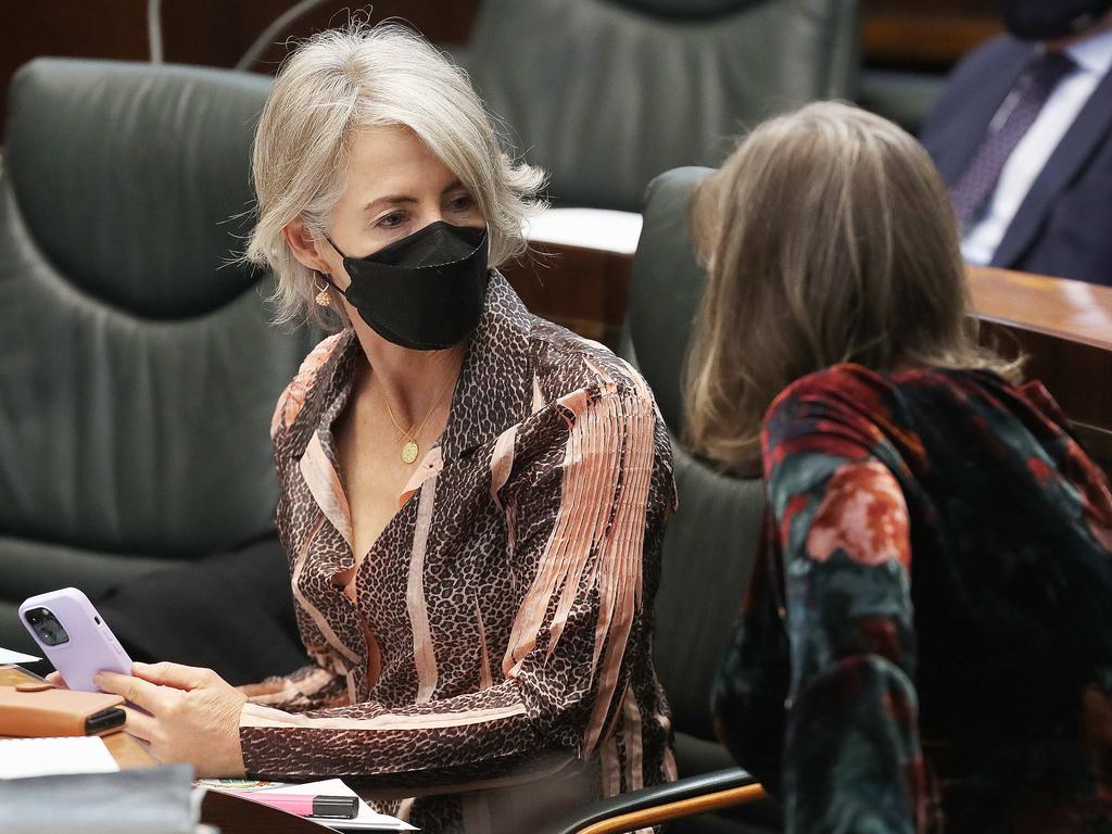 Greens deputy leader Rosalie Woodruff with Greens leader Cassy O'Connor. Picture: Nikki Davis-Jones