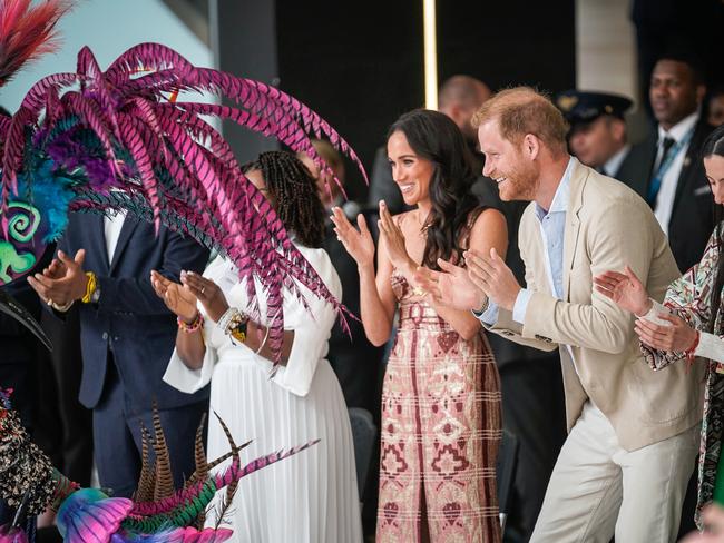 They took in some cultural performances during Thursday’s activities. Picture: Diego Cuevas/Getty Images