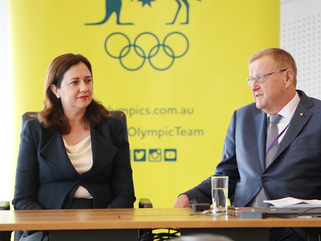 Premier Annastacia Palaszczuk with AOC president John Coates