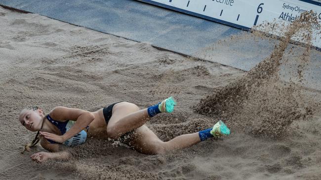 Katie Gunn from Bluehaven in the long jump.