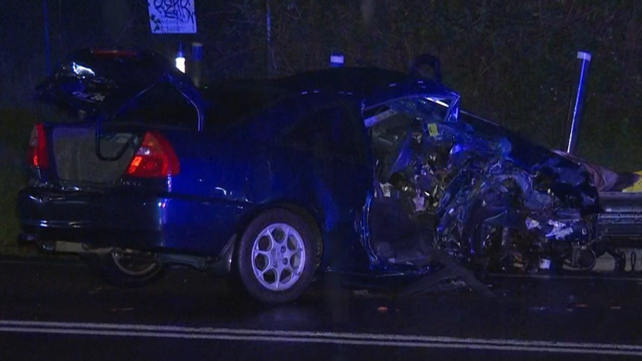 Woman dies after car crashes into trees in Sydney’s south