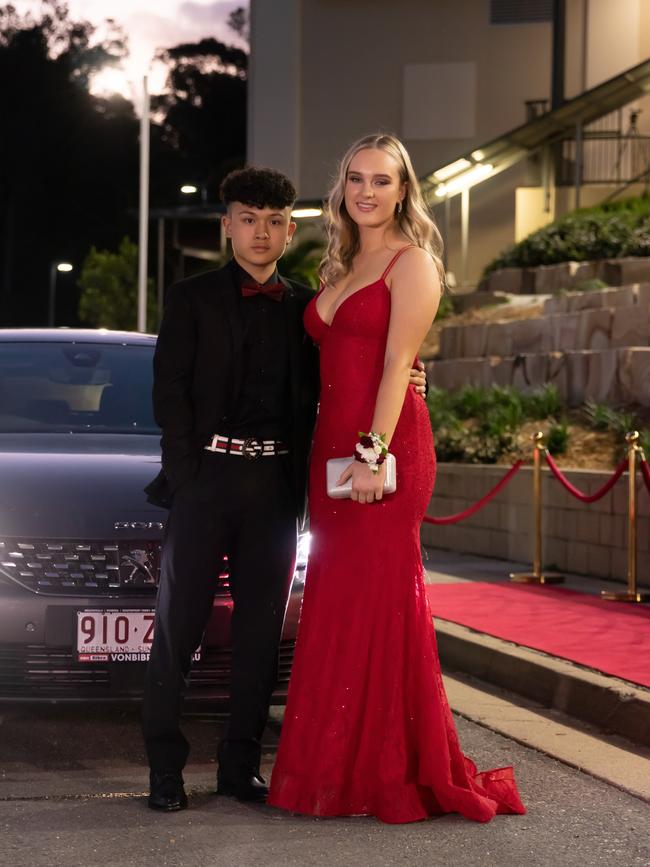 Jungkwan Jin and Mikaela Matthei. Hillcrest Christian College 2020 school formal. Photo: Supplied