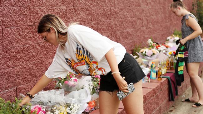 Jack’s school Pacific Pines State High held a memorial for their recently graduated student. Photographer: Liam Kidston