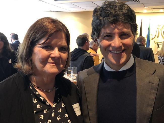 Local Government Minister Shelley Hancock and Customer Service Minister Victor Dominello. Picture: Lawrence Machado