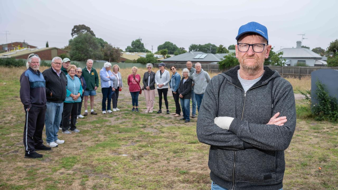 Glenn Lorenz along with other locals have expressed concerns about a proposed two-storey childcare centre next to Drysdale Primary school on Clifton Springs Rd. Picture: Brad Fleet