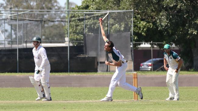 Cudgen fast bowler James Julius. Photo Ursula Bentley@CapturedAus