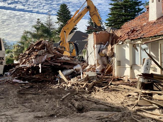 Demolition has started to make way for Seawall Apartments. Source: Supplied